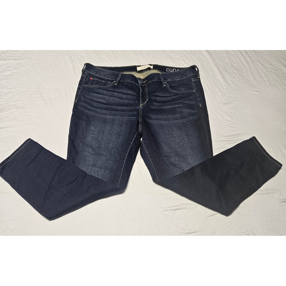 Slink Jeans Curvy Skinny Jeans Women 18 Dark Wash Stretch Denim Blue